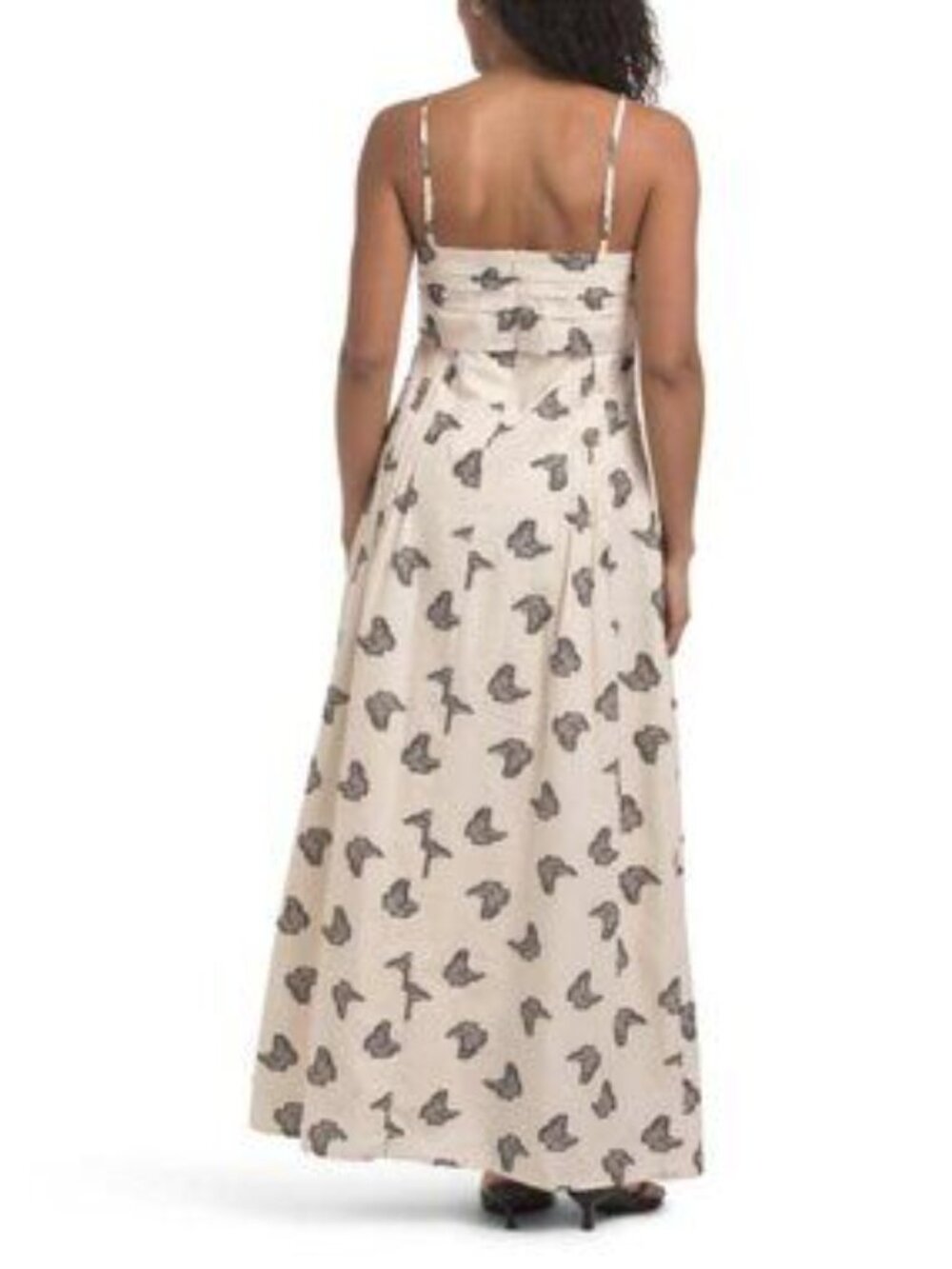 SOLITAIRE Sleeveless Cotton Blend Jacquard Maxi Dress - Picture 2 of 4